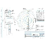 Звездочка приводная z=23, t=25,4. Чертеж в компасе