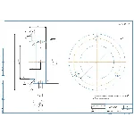 Чертеж детали крышка подшипника в компасе