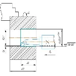Схема растачивания глухого отверстия резцом в компасе