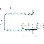 Схема растачивания сквозного отверстия в компасе