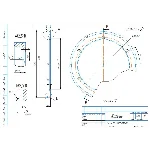 Чертеж детали кольцо в компасе