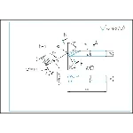 Эскиз резец токарный проходной прямой левый в компасе