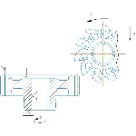 Схема зубофрезерования червячной фрезой зубчатого венца