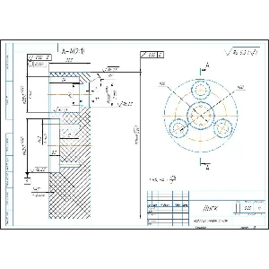 Чертеж детали диск в программе компас