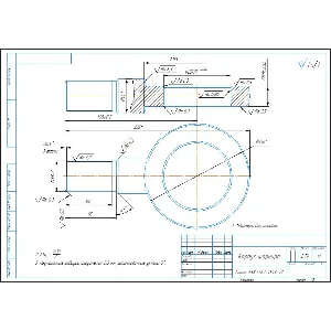 Чертеж детали корпус шарнира в компасе