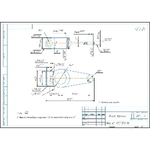 Чертеж детали рычаг верхний в компасе