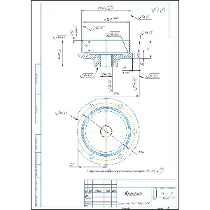 Чертеж детали крышка резьбовая в компасе