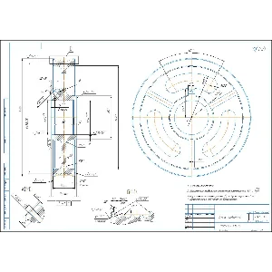 Чертеж детали "Блок отводной" в компасе