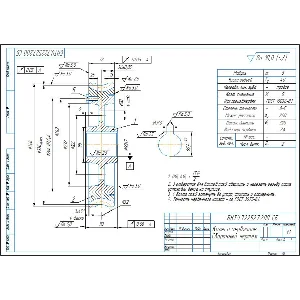 Чертеж колесо червячное в компасе