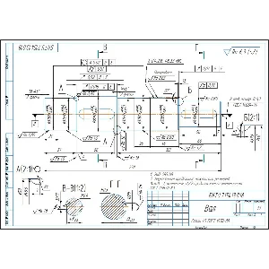 Чертеж детали вал червячного колеса в компасе