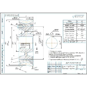 Чертеж "Колесо червячное" в компасе