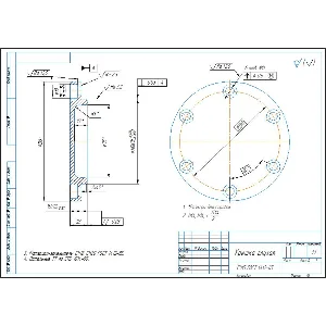Чертеж детали крышка подшипника глухая в компасе