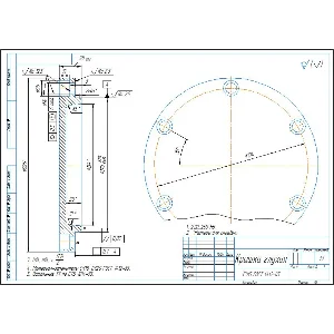 Чертеж детали крышка подшипника глухая в компасе