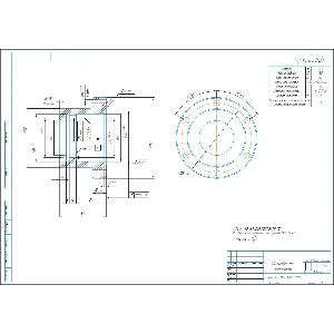 Чертеж детали "Полуобойма зубчатая" в компасе