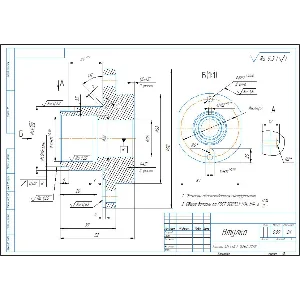 Чертеж детали "Втулка" в программе компас