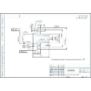 Чертеж детали "Фланец" в компасе