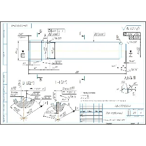 Чертеж детали вал первичный 48-1701032-А для МТЗ 80-82