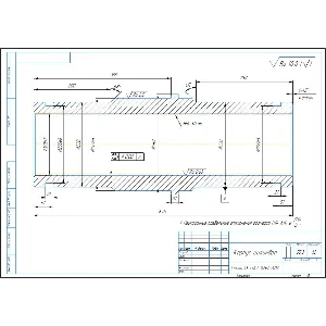 Чертеж детали корпус цилиндра в компасе