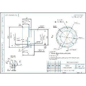 Чертеж детали гайка специальная в компасе