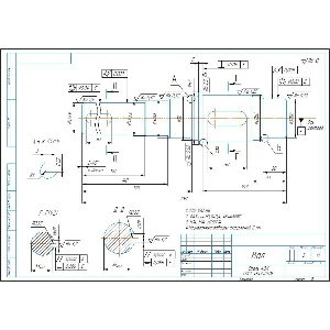 Чертеж детали "Вал редуктора" в компасе