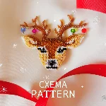 Схема для бисера: Олень 🦌 RU|EN
