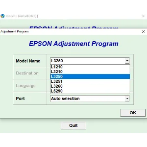 Сброс Epson L3260 Adjustment Program
