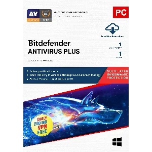 Bitdefender Antivirus Plus 1 ПК 1 год лицензионный ключ