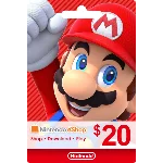 🍄Карта пополнения Nintendo eShop 20$ USA США🍄