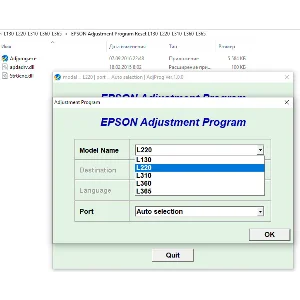 Epson L130 L220 L310 L360 L365 Adjustment Program