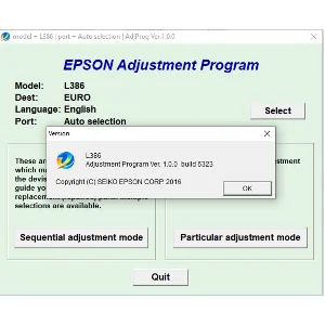 Epson L386 Adjustment Program