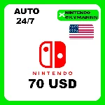 АВТО КАРТА ПОПОЛНЕНИЯ Nintendo eShop 70$ USD США 24/7
