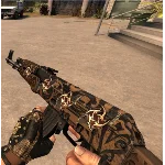 AK-47 | Uncharted С 4 СЛУЧАЙНЫМИ НАКЛЕЙКАМИ