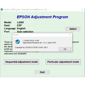 Сброс Epson L4260 L4261 L4266