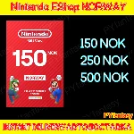 🔰Nintendo eShop Gift Card⭕150-250-500 NOK (NORWAY)