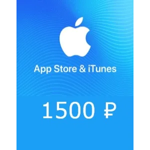 1500 руб AppStore iTunes подарочная карта пополненияRUR