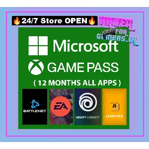 GAME PASS FOR PC 🕹️ All Benefits (EA/Ubisoft) 12months