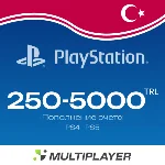 Карта PlayStation Store PSN 250-5000 TRL /Турция
