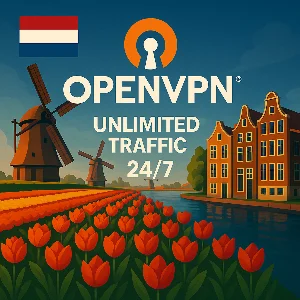 ✔️OPENVPN NETHERLAND БЕЗЛИМИТНЫЙ АВТО 1/2/3 МЕСЯЦА 3DEV