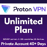 Proton VPN Unlimited 30 дней приватный аккаунт