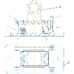 Эскиз приспособления с двумя пальцами для кронштейна