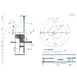 Чертеж и 3д модель детали фланец в программе Компас 3D