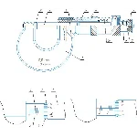 Чертеж микрометр МК в программе Компас 3D