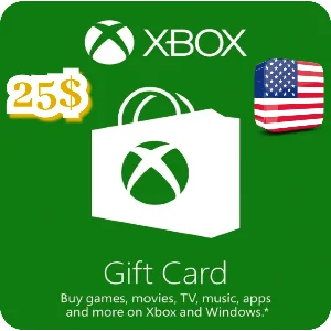 КАРТА ПОПОЛНЕНИЯ БАЛАНСА XBOX 25 USD США