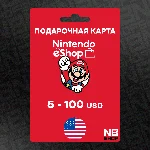Карты Nintendo eShop 5-10-20-35-50-100 USD 🇺🇸 (USA)