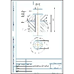 Чертеж болтового соединения М22х1,5 в компасе