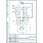 Чертеж шпилечного соединения М18 в компасе