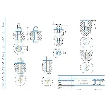 Чертеж болтовое соединение М12, шпилечное М10, винт М14