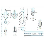 Чертеж болтовое соединение М16, шпилечное М8, винт М12