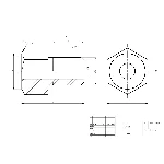 Чертеж детали штуцер в программе AutoCAD