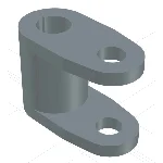 3D модель детали вилка в AutoCAD